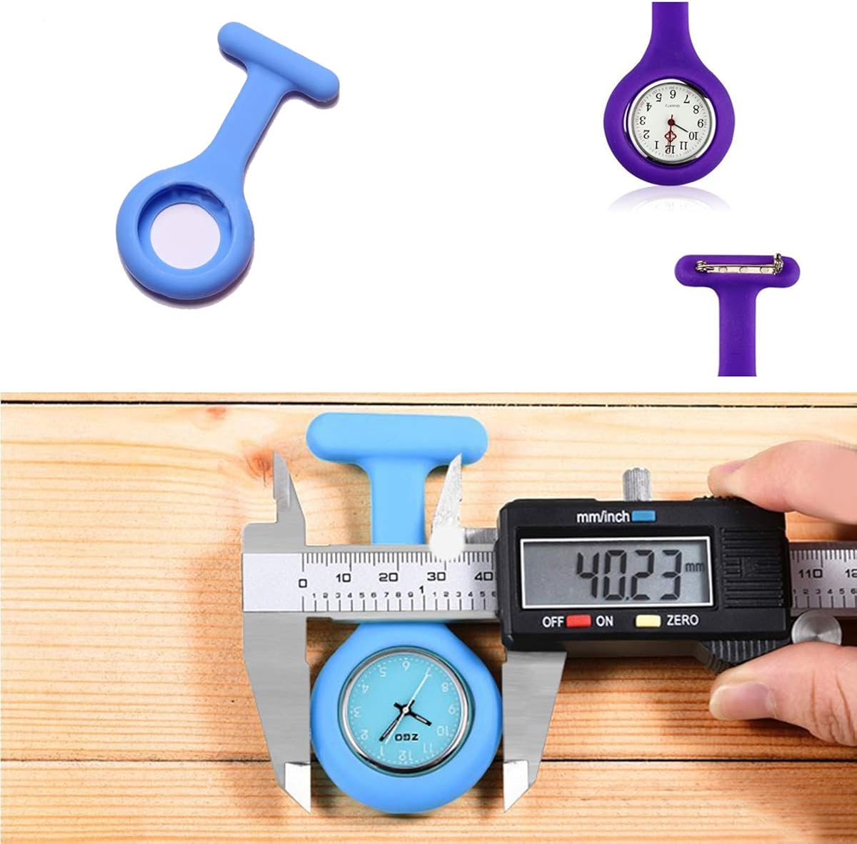 Fob Watches for Nurses, 10 Pcs/Set Clip on Nurse Watches for Women Men, Unisex Portable Silicone Clip-on Quartz Watches with Second Hand for Doctor: Watches