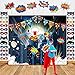 TMCCE Superhero Birthday Party Supplies Superhero Cityscape Photography Backdrop,24 Superhero Masks 6 Superhero Photo Booth Props For Superhero Birthday Party Decorations Favor