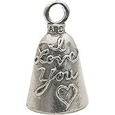 Guardian Bell I Love You Good Luck Bell w/Keyring & Black Velvet Gift Bag | Motorcycle Bell | Lead-Free Pewter | Made in USA