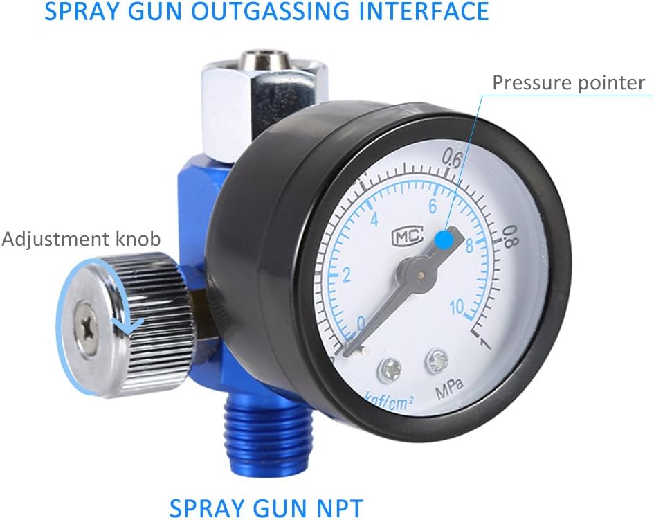 Yosoo Spray Gun Tyre Air Regulator Meter + Oil Traps, Water Filter, Separator, Black - Image 4