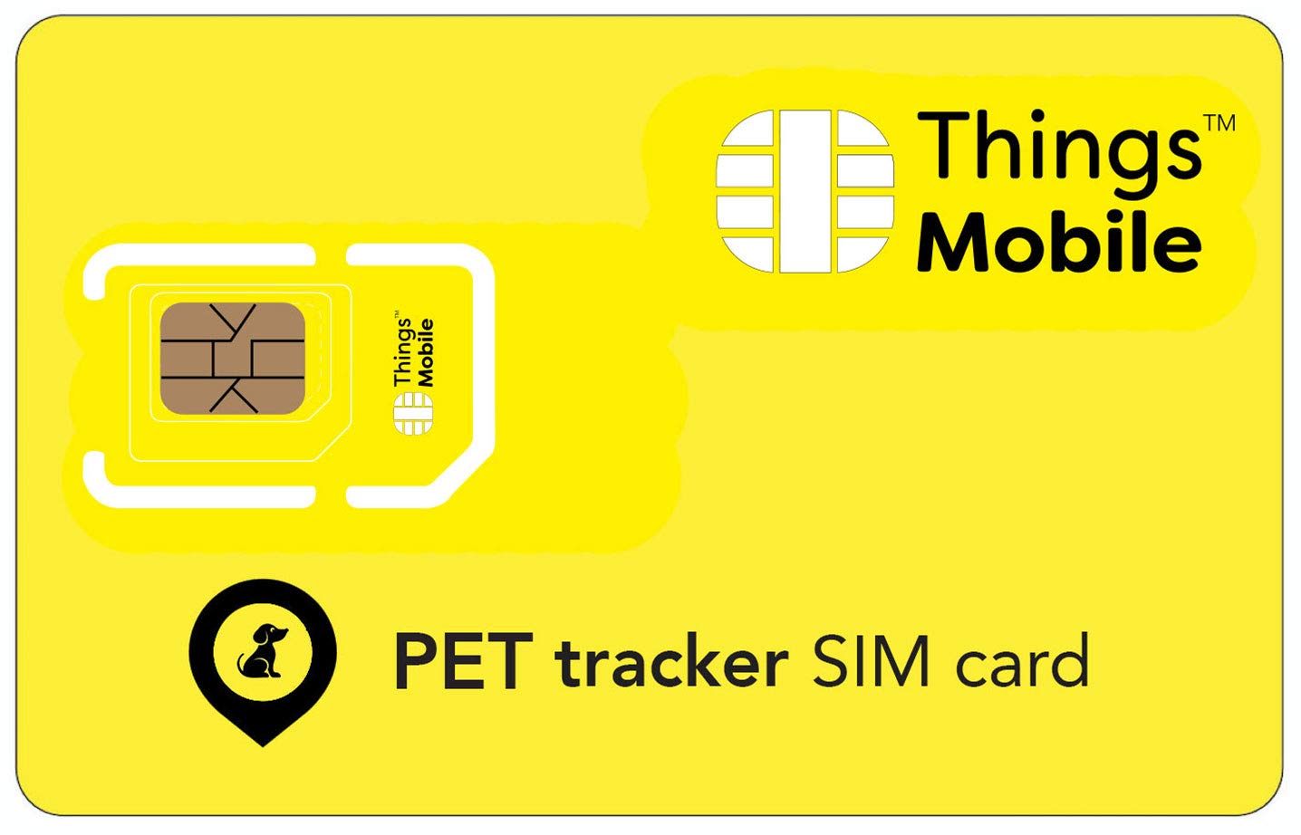 SIM Card for PET GPS TRACKER - Things Mobile - With Global Coverage And Multi-Operator GSM/2G/3G/4G LTE Network, No Fixed Costs, No Expiration Date And Competitive Rates, With €10 Credit Included