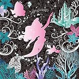 DIY 5D Diamond Painting by Number Kits, Crystal Rhinestone Diamond Embroidery Paintings Pictures Arts Craft for Home Wall Decor, Full Drill Cartoon mermaid princess and castle (LX-83KTRY-11.8x11.8in)