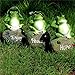 Garden Decor Statue Frogs Set of 3 Outdoor Patio Ornaments Yard Decorations Art Figurines for The Lawn Balcony Desk Best Gift