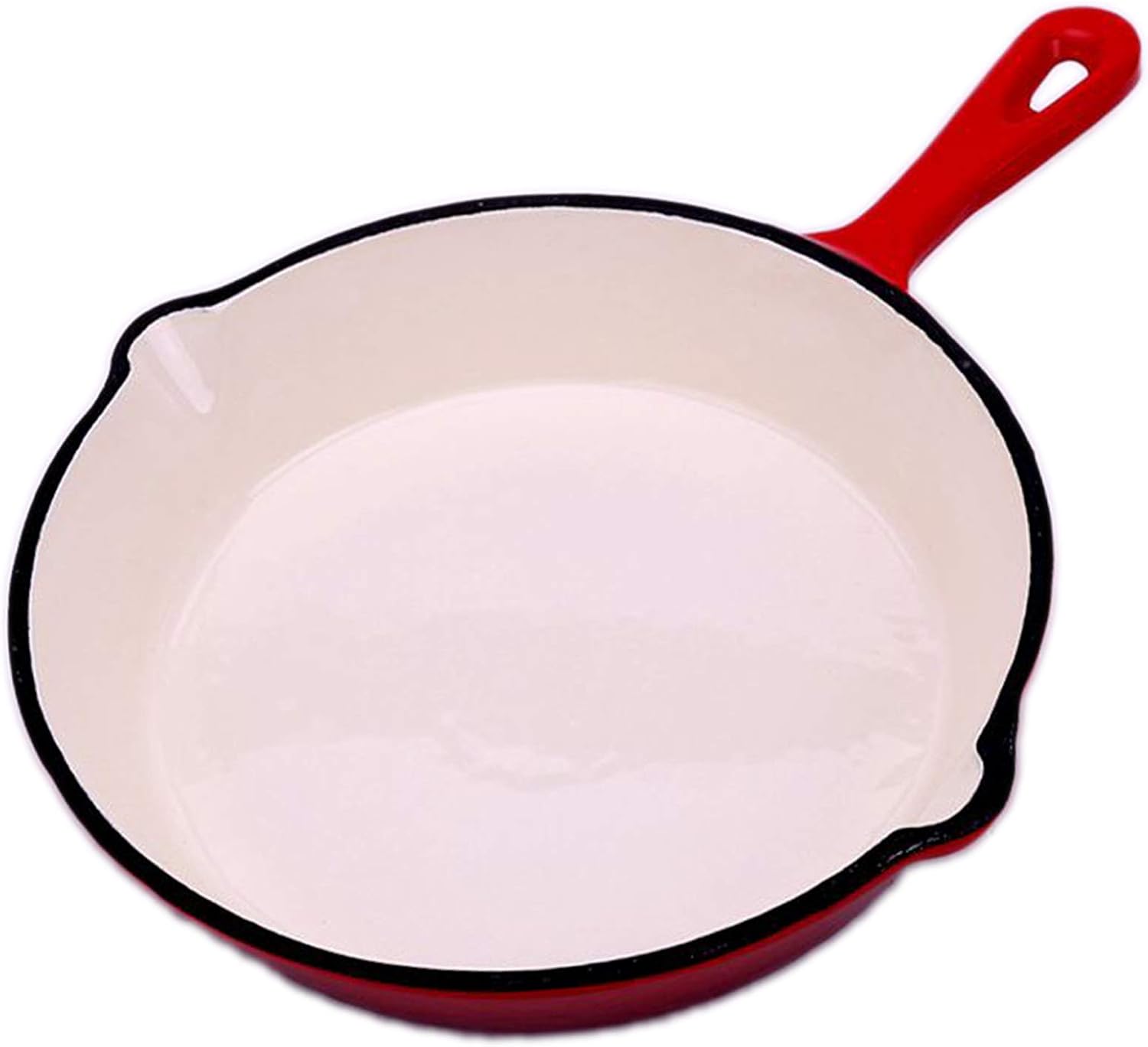 Enamel Round Pan Cast Iron Uncoated Enamel NonStick Pan with 1 Handles