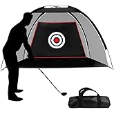 ASENVER Black Golf Nets for Backyard Golf Practice Net Golf Hitting Net Training Aids with Target Cloth and Carrying Bag