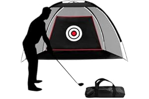 ASENVER Black Golf Nets for Backyard Golf Practice Net Golf Hitting Net Training Aids with Target Cloth and Carrying Bag