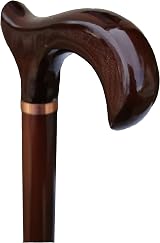 Essential Products Gents Wooden Derby Cane with Collar 94cm Dark Brown view 3