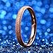 Three Keys Jewelry 3mm Womens Titanium Rose Gold Wedding Ring Matte Frosted Grooved Wedding Band