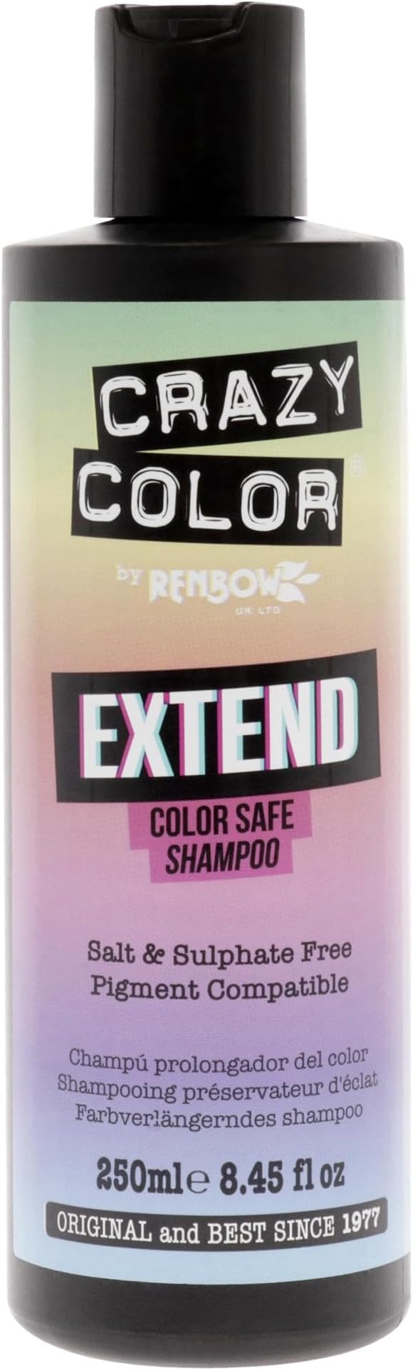 Crazy Color Extend Colour Safe Shampoo 250ml Bleached Dyed Damaged Dry Hair