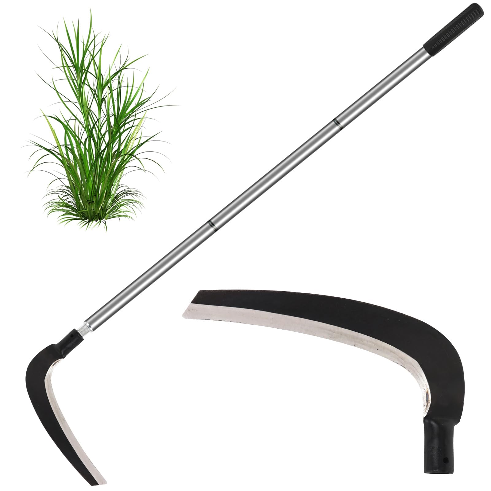 Photo 1 of ROLKAR Scythe Tool for Grass Cutting, Weeding Sickle Garden Tools for Clearing Bushes, Brush, Vines in Yard, Fields, Ditches, Paths, Landscaping, Weed Razor Cutter Machete for Farming Harvesting