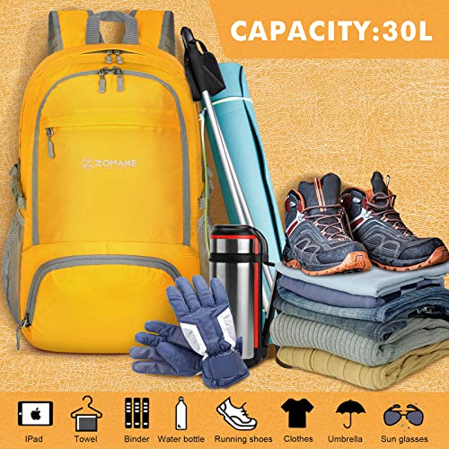 Zomake lightweight packable backpack 30l zomake ZOMAKE 軽量パッカブル旅行用バックパック 35L 防水 ハイキング - メルカリ
