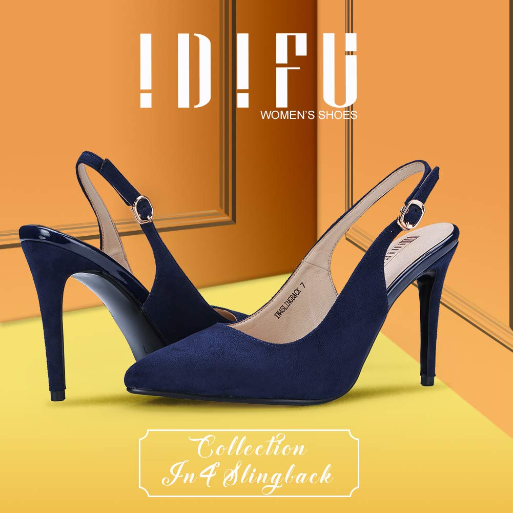 IDIFU Women's Cookie-LO Low Block Heels Chunky Sandals Ankle Strap Wedding Dress Pump Shoes - Image 3