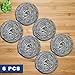 LURICO 6 Pack Stainless Steel Sponges (30g) Stainless Steel Scrubber, Scrubbing Scouring Pad, Steel Wool Scrubber, Metal Scouring Pads, Stainless Steel Scourer Pot Brush for Kitchens, Bathroom etc