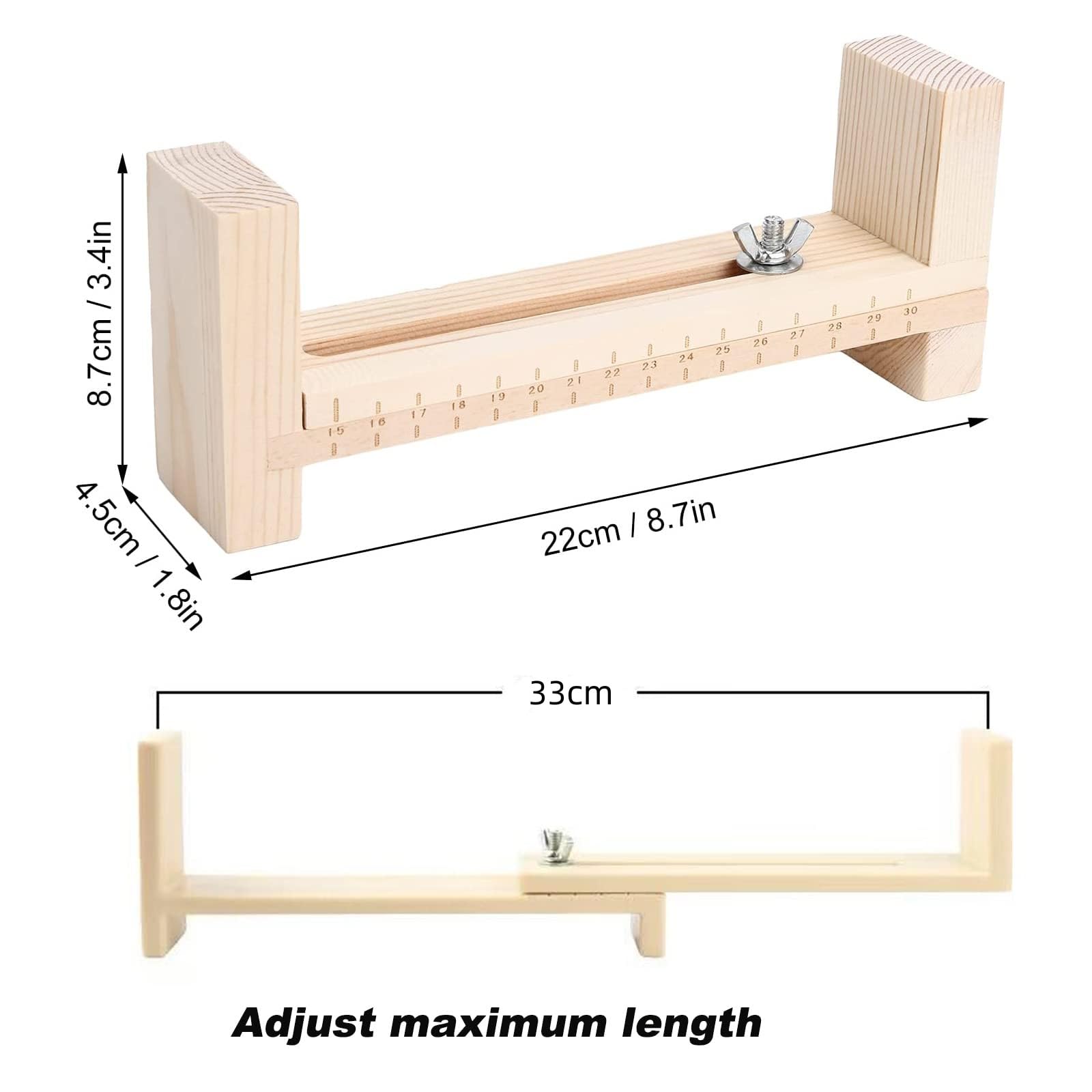 Wood Bracelet Jig, Adjustable Paracord Jig Bracelet Maker DIY Hand Knitting Wristband Jig for Bracelets Necklaces Car Hangings