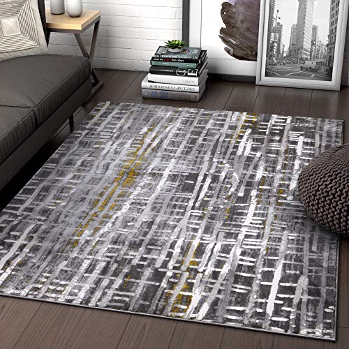 Gray and Gold Area Rugs