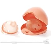 Breast-Like Baby Pacifiers Newborn Binkies 0-6 Months 2 Pack Clip Case | Natural Latch Nipple | Breastfed Babies | StayPut Helps Reduce Falling Out | Clip &amp; Case On-the-Go | BPA-Free