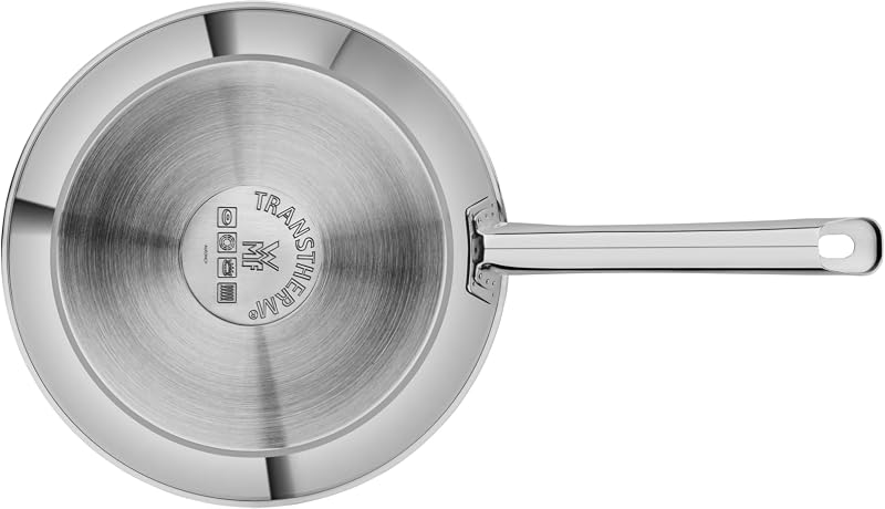 WMF Favorit - Panela profissional não revestida de 20 cm, panela adequada de indução de aço inoxidável, aço inoxidável Cromargan, cofre do forno.