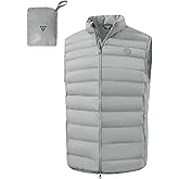 M MAELREG Mens Puffer Vest Lightweight Packable Windproof Insulated Outerwear Warm Winter Zip Pocket Golf Sleeveless Jacket
