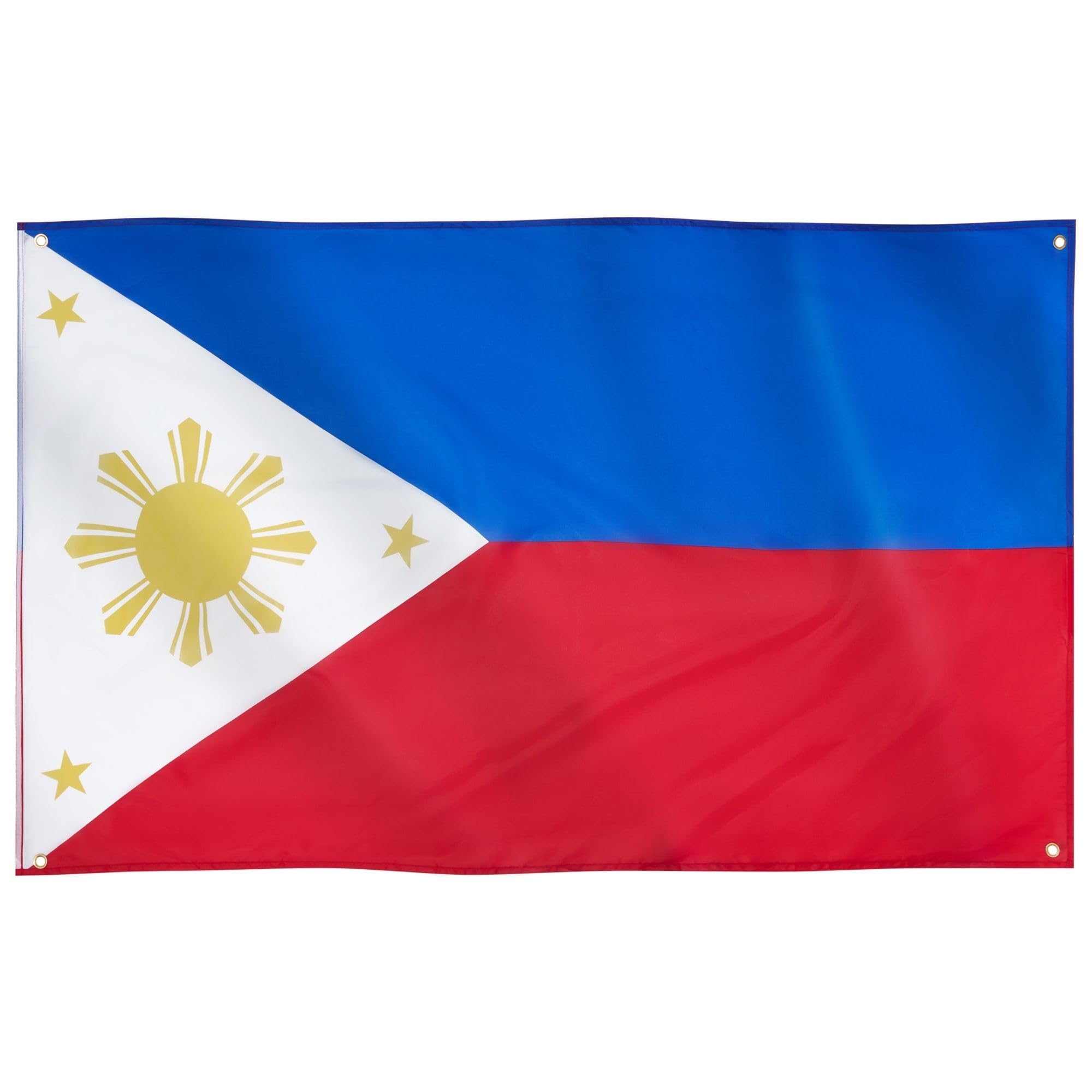 Runesol Philippines flag, 91x152cm, 3ft x 5ft, 4 Grommets, Eyelet In Every Corner, Republic Day, Filipino Flag, Philippine National flag, Pambansang Watawat Ng Pilipinas, Premium Flag, Labour Day — image 1