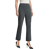AFITNE Women's Yoga Dress Pants with Pockets High Waisted Pull On Straight Leg Cropped Pants Stretchy Work Ankle Pants