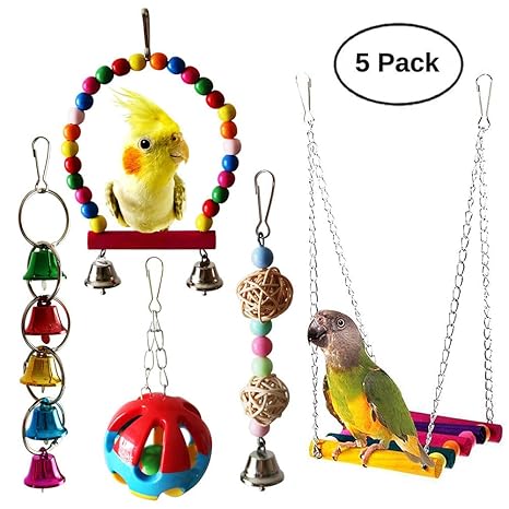 Vlunt Home Mignon Perroquet Oiseau Jouets Pendaison Animal