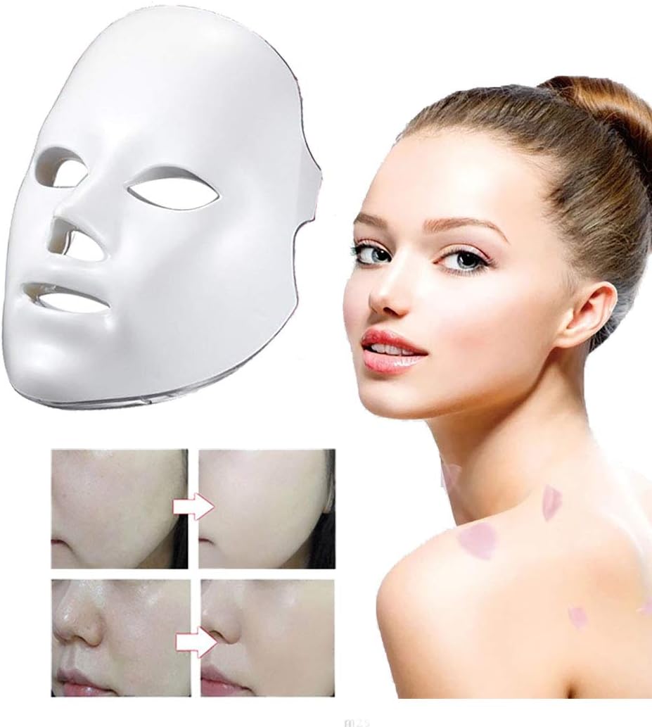 LED Photon Therapy Mask 7 Color Light Treatment Acne Wrinkle Skin Rejuvenation Whitening Facial Skin Care