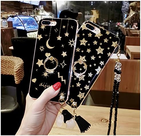 iPhone 7 Plus Kickstand Case, Luxury Bling Glitter Soft TPU Gel Beauty Shiny Flower Cute Candy Protective Cover Case for Girls with Wrist Strap (iPhone 7 Plus, Star) 4 iPhone 7 Plus Kickstand Case, Luxury Bling Glitter Soft TPU Gel Beauty Shiny Flower Cute Candy Protective Cover Case for Girls with Wrist Strap (iPhone 7 Plus, Star)
