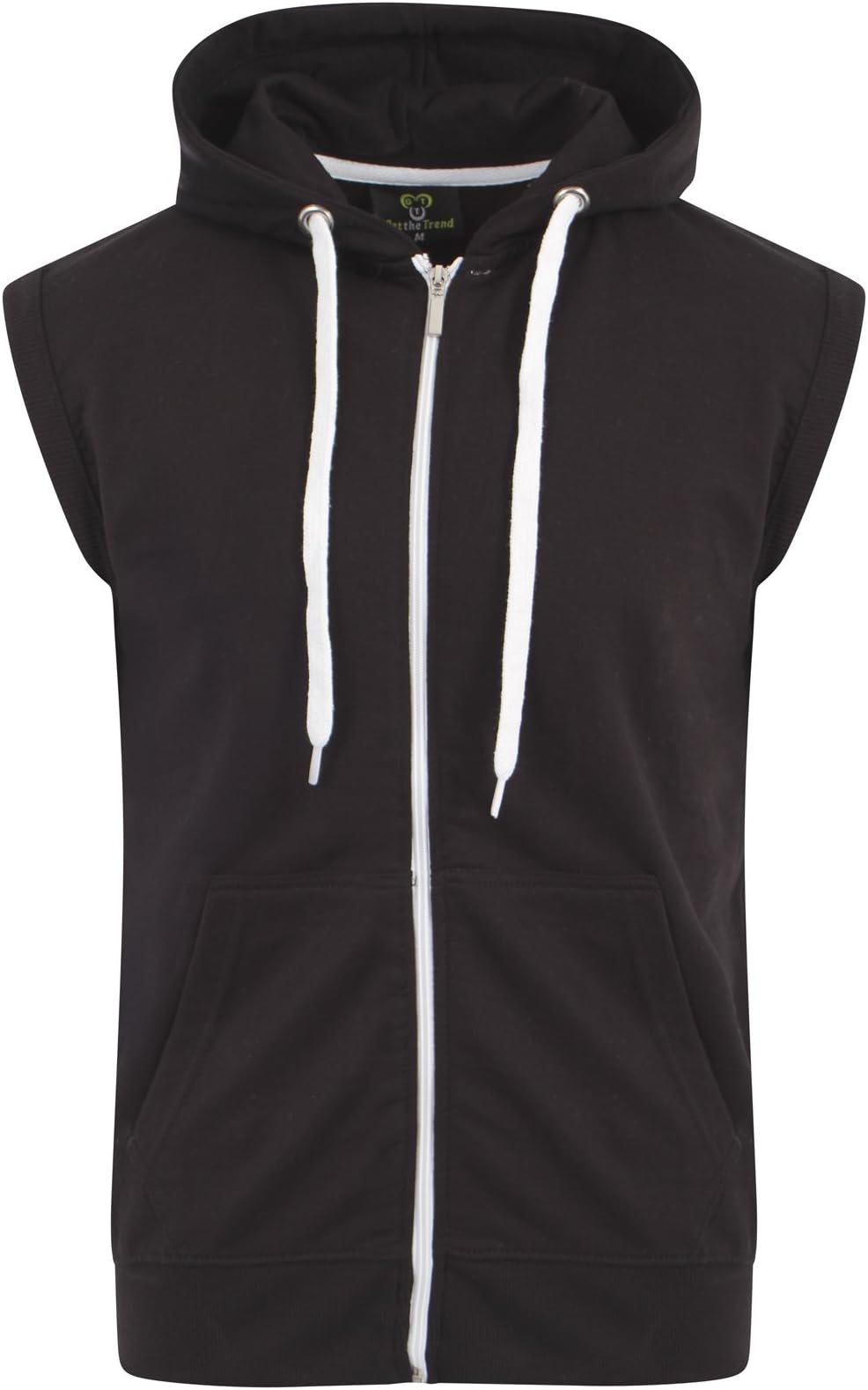 Mens Plain Gilet Waistcoat Fleece Lined Hoodie Sleeveless Sweatshirt Zipped Top