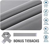 BellaHills Grey Room Darkening Window Shade 2 Panels 66x54 Dove Grey view 5
