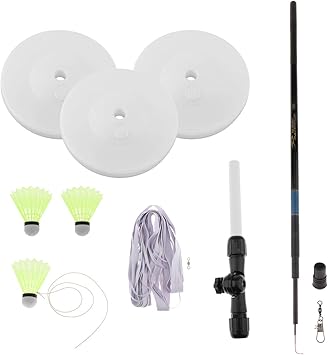 Amazon Sharprepublic バドミントン 初心者 練習用セット バドミントンラケット シャトル 伸縮弾性ロッド 安定ベース 子供 大人 一人練習 自動スパーリング ポータブル 大人のための Sharprepublic シャトル