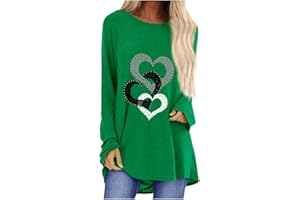 FARTEY Womens Tunics or Tops to Wear with Leggings Long Sleeve Loose Fit Fall Clothes Crewneck Gradient Comfy Shirts Blouses