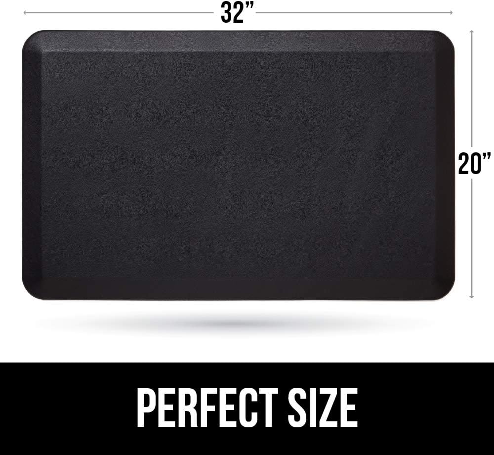 GORILLA GRIP Original Premium Anti-Fatigue Comfort Mat, Phthalate Free, Ships Flat, Ergonomically Engineered, Extra Support and Thick, Kitchen and Office Standing Desk, 32x20, Black: Kitchen & Dining