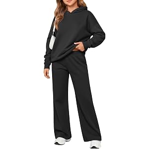 Joiceful 2 Piece Girls Sweatsuit Set 5-14 Years | Girls Sweat Set, Hoodie and Sweatpants with Pockets, Kids Fall Athletic Tra
