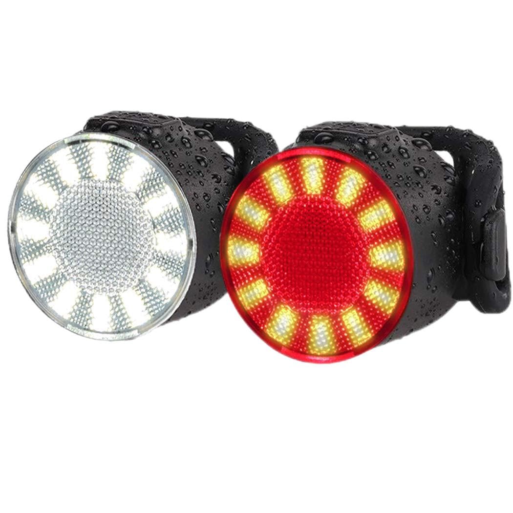 LED Bike Lights Set, USB Rechargeable Super Bright 6 Light Mode Options Waterproof Bicycle Lights Sets,Front and Rear Combinations LED Bicycle Lights Perfect for Bikes for Cycling,Outdoor, Camping