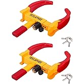Tevlaphee Wheel Lock Set,Trailer Security Adjustable Wheel Lock Anti Theft Trailer Wheel Lock for Trailers Car SUV Boat Motor