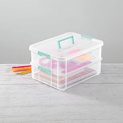 Sterilite 4 Pack Stackable Plastic Storage Bins, 2