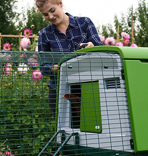 Omlet Eglu Cube Chicken Coop Leaf Green Easy To Clean Plastic