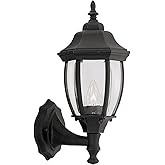 DESIGNERS FOUNTAIN Tiverton Outdoor Light Fixture, 14.75 Inch Exterior Wall Lantern Sconce for Front Door, Patio and Porch, B