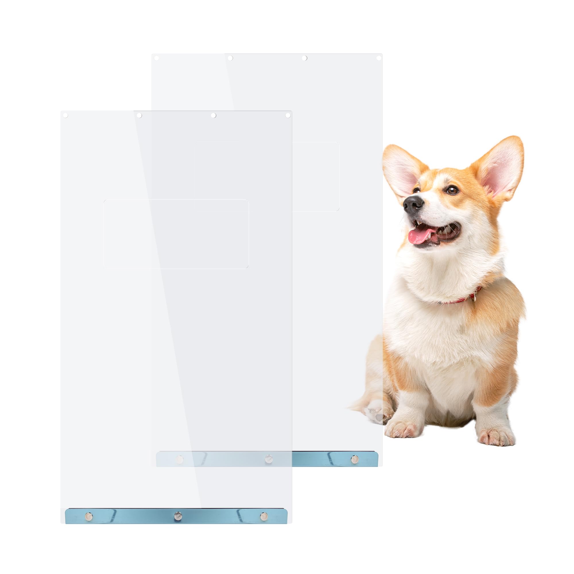 Photo 1 of 2PACK Dog Door Replacement Flaps - Measures 9.75" X 17", Dog Door Flap Compatible with Ideal Pet Pet Door - Replacement Flap, BPA Free, Less Shrinkage, Weather Resistant