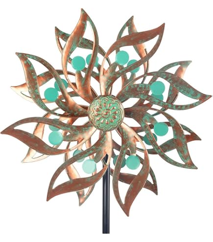 Lot De 3 Moulins à Vent Arc-en-Ciel 38 Cm Avec Piquets - Décoration Jardin, Épouvantail à Oiseaux