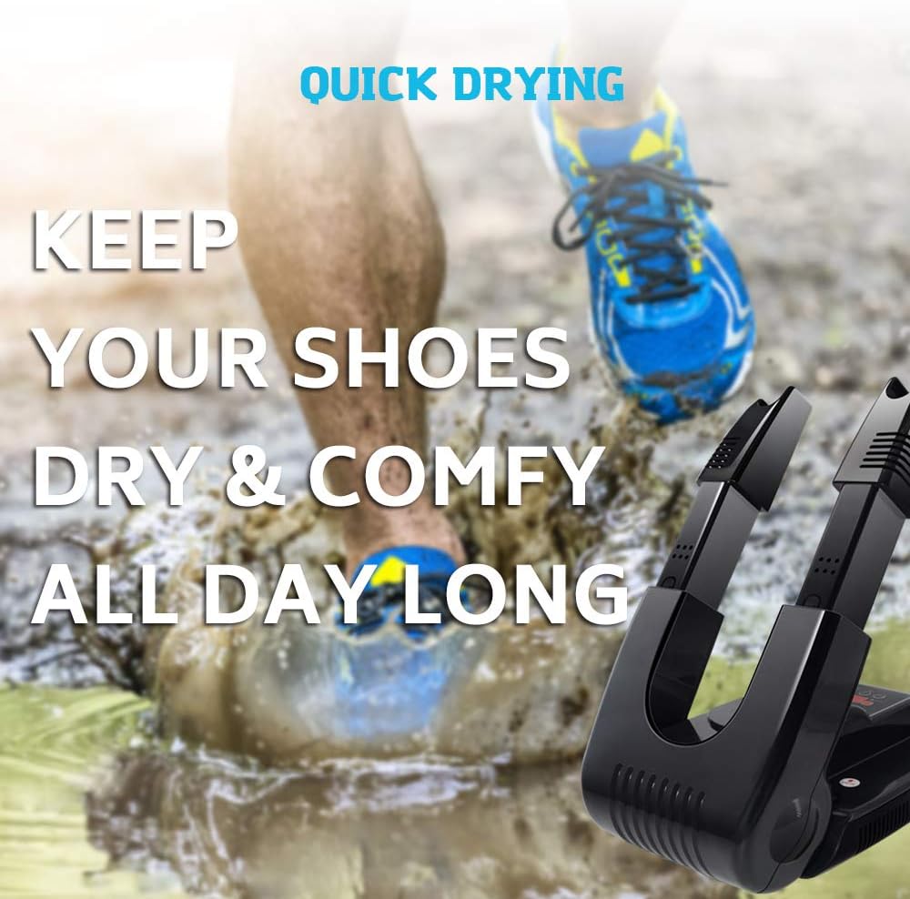 Dr. Prepare Boot Dryer Shoe Dryer, Glove Dryer & Boot Warmer with Heat Blower, Portable Adjustable Rack and Timer, Folding Design & Quick Drying for Shoes, Gloves, Hats, Socks, Ski Boots, Smart Panel: Home & Kitchen