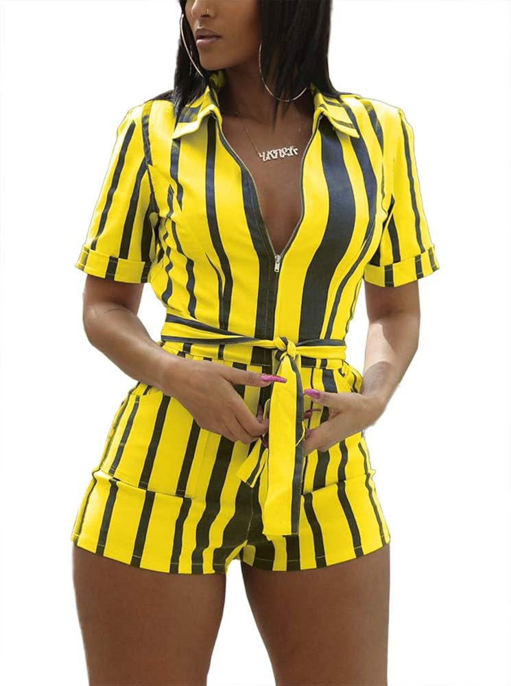 Womens One Piece Jumpsuit Zip Up Long Sleeve Bodycon Pants Rompers Jumpsuits Rompers Overalls Jumpsuits