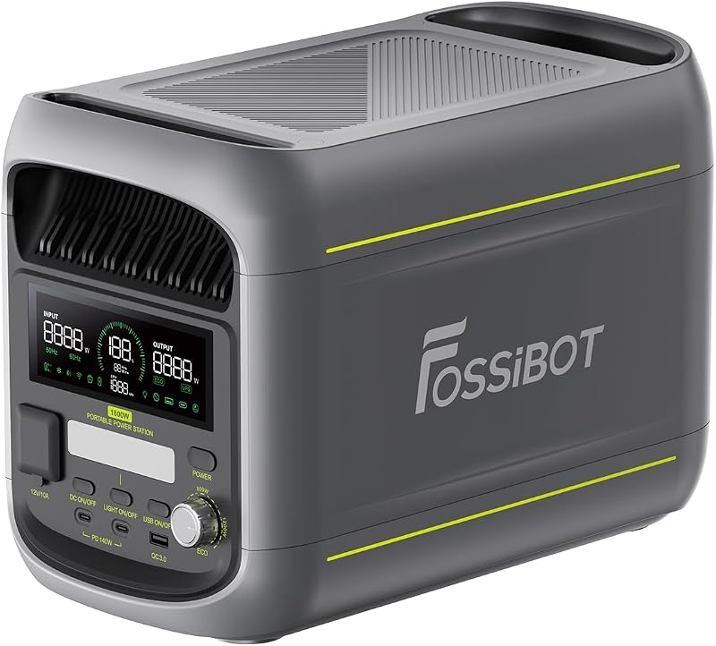 F1800 Central Portátil 1800W, Gerador Solar LiFePO4 bateria 1024Wh, Modo ECO, Porta Tipo-C 100W, carregamento rápido 0-80% em 45 minutos, Controlo por aplicação para caravana, campismo e casa — foto 1 de 8