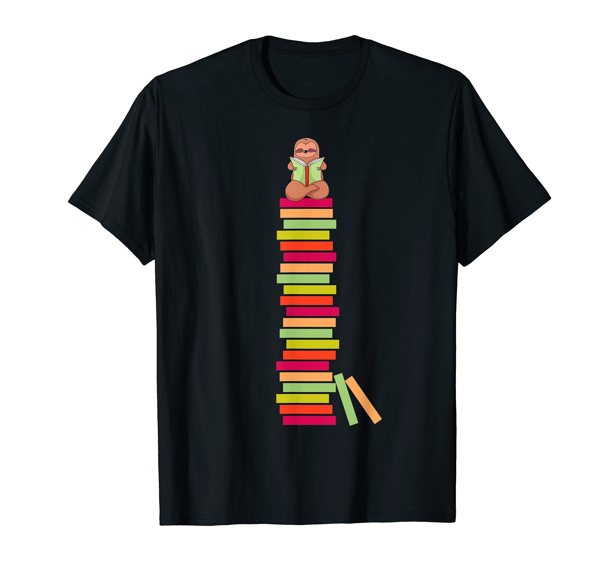 Books sloth read bookworm book T-Shirt