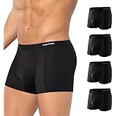 Arjen Kroos Mens Boxer Briefs Sexy Modal Mesh Underwear with Pouch Moisture Wicking Breathable Trunks 4 Pack