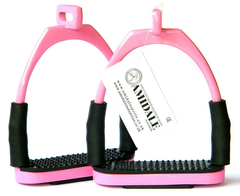 Staffe Equitazione Flessibili Staffe Di Sicurezza Flessibili Per Equitazione, Oro Rosa, Lunghezza 4.75", In Acciaio Inox, Marca PRO IRON GEAR Staffe - Foto 8