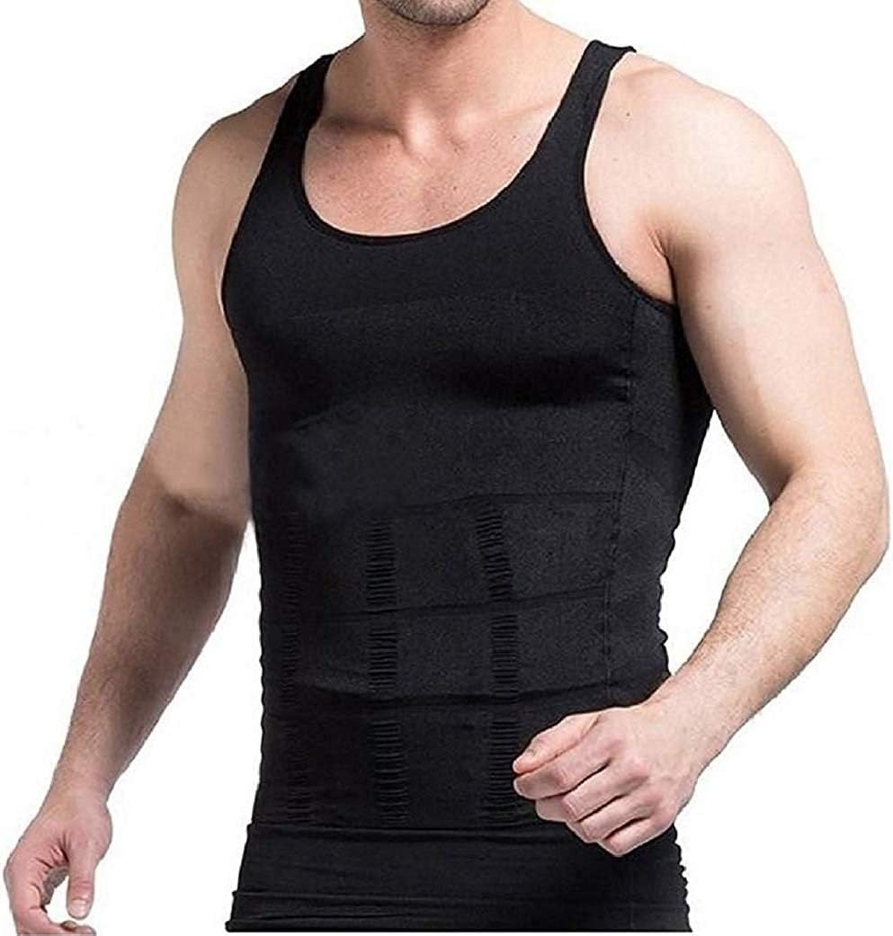 Twiclo Mens Slimming Body Shaper Vest Shirt Abdomen Slim
