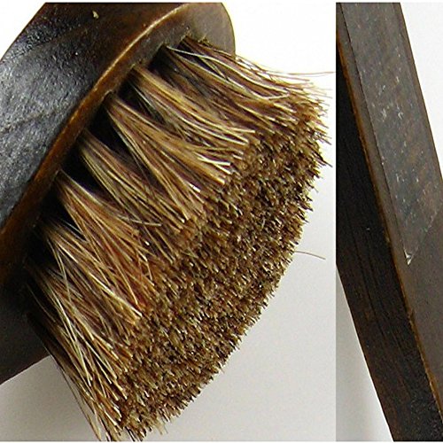Genuine Horsehair Shoe Shine Brush Professional Boot Shoes Shine Polish Buff Brush - 100% Horsehair