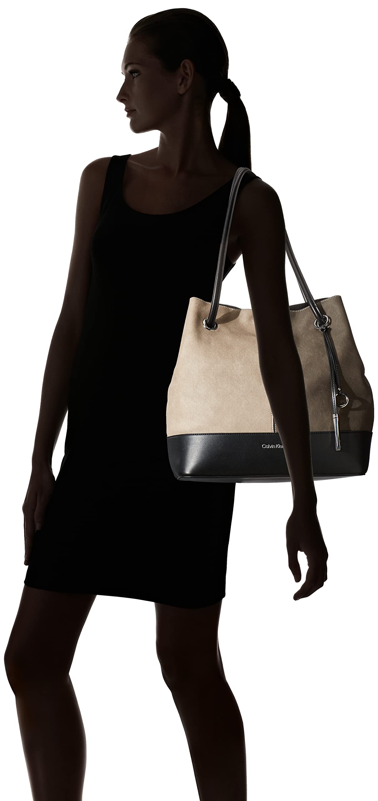 Calvin Klein Gabrianna Bubble Lamb North/South Key Item Tote