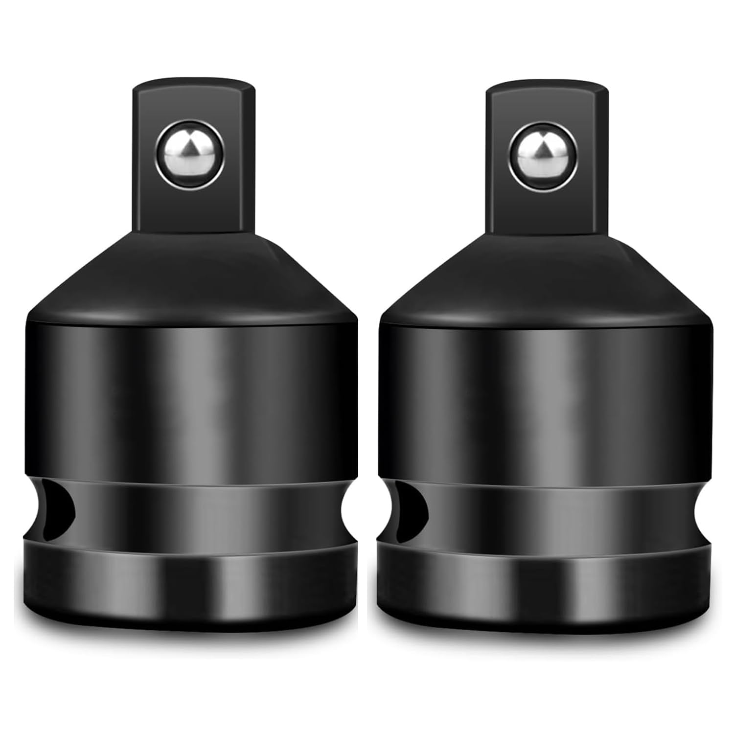 2PCS Juttzzei Impact Socket Adapter, 3/8 Inch Square Adapter Drive Female, 1/4 Inch Square Drive Male, Upgraded Black CR-V Steel 3/8" x 1/4" Socket Reducer for Driver/Ratchet/Socket Set Extension
